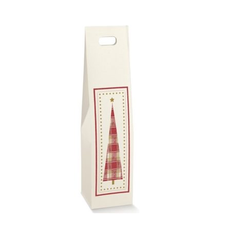Sac cadeau de vin de Noël 95x95x400 mm K-877 CH