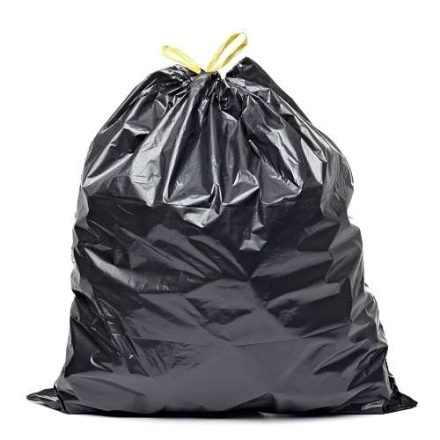 Sacs à ordures LDPE 120 l noir avec ruban adhésif, 10 pcs