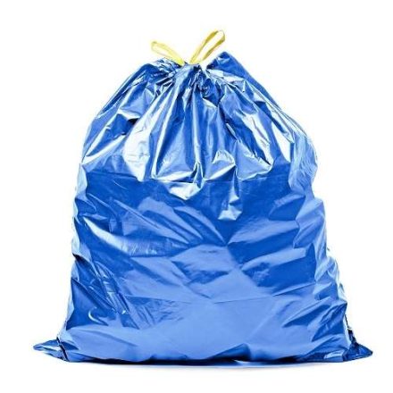 Sacs à ordures LDPE 120l bleu avec bande de dessin 10 pcs