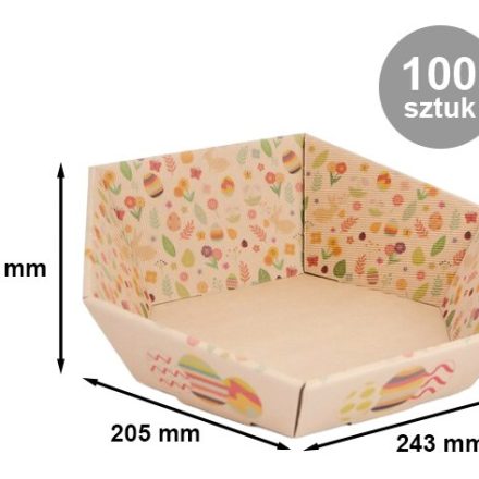 Plateau en carton de Pâques WIOSNA 243x205x100 mm - Kit. 100 pcs