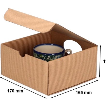 Fenêtre en carton Cryptée 170x165x110mm Boîte à tasses