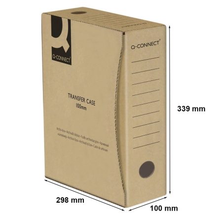 Boîte d'archives A4 carton brun sans acide 100x339x298 mm