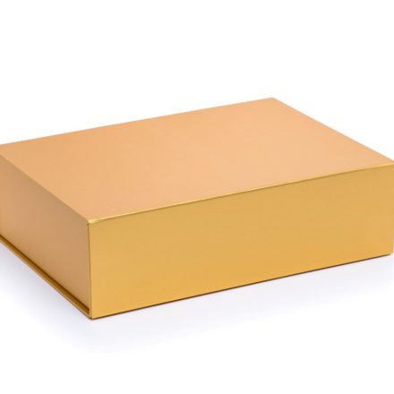Boîte cadeau magnétique en or, 350x250x100 mm