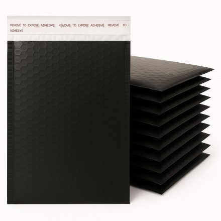 Enveloppe à bulles métalliques 350x400 mm noir mat 100 pcs