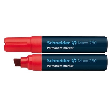 Marqueur permanent Schneider Maxx 280 pointe rouge biseautée 4-12 mm