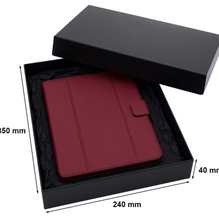 Boîte cadeau noire laminée 350x240x40mm avec capuchon