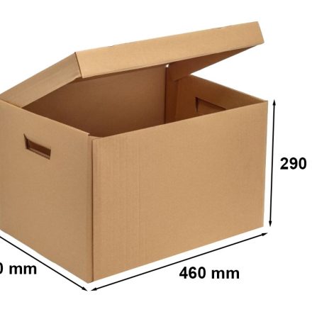 Carte d'archives avec âge 460x330x290mm marron