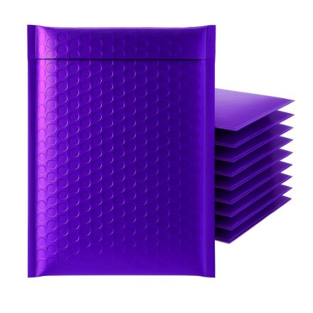 Enveloppe à bulles métalliques 180x250 mm Pourpre - Emballage 100 pc