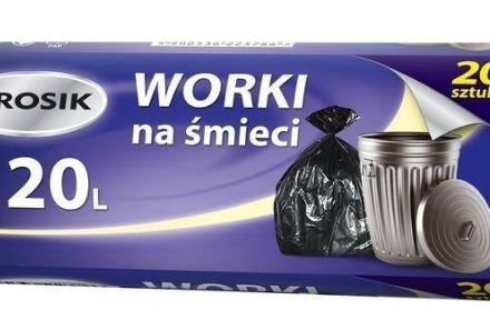 GROSIK Sacs à ordures HDPE noir 120 l, 20 pcs forts