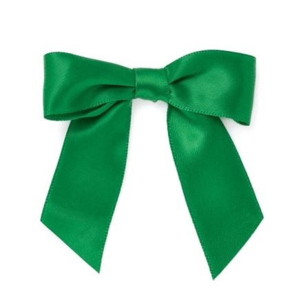 Boucles de satin auto-adhésives pour décoration 25 mm vert 10 pcs