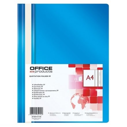 Cahier A4 PP bleu non rembourré pour les documents 25 pcs