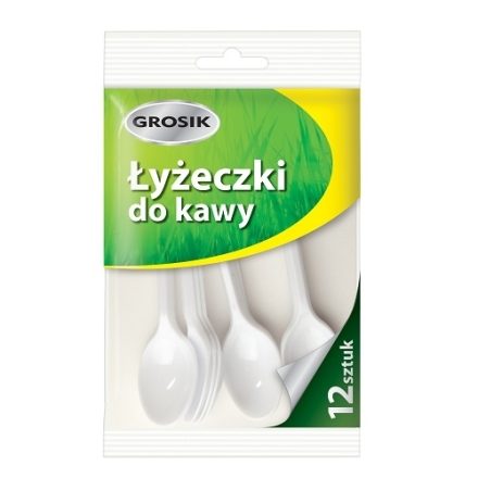 Cuillères en plastique blanc unique pour le café Penny 12 pcs
