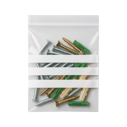 Sachets à fermeture zip avec champ descriptif, sacs à main 40x60 mm 50 um 100 pc