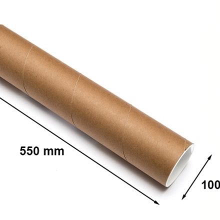 Tube en carton 100 mm gr 2 mm L 550 mm B2 pour les affiches