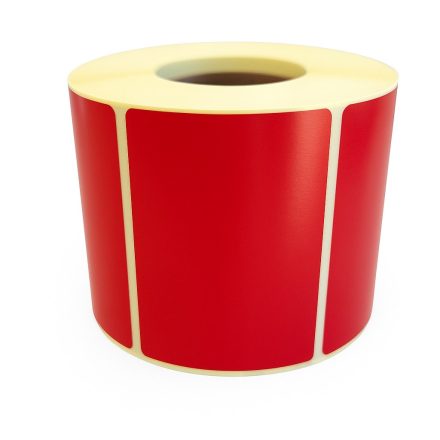 Étiquettes thermiques autocollantes rouges 60x40 mm, rouleau 500 pcs