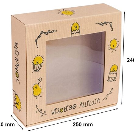 Boîte avec fenêtre ALLELUJA pour Pâques 250x240x80 mm