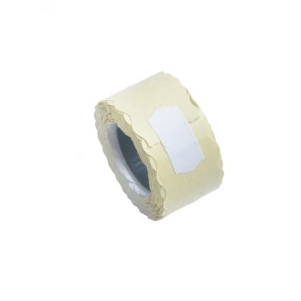 Étiquettes pour pince à étiqueter à une ligne, 26x12 mm, bords ondulés, blanches, 900 pièces