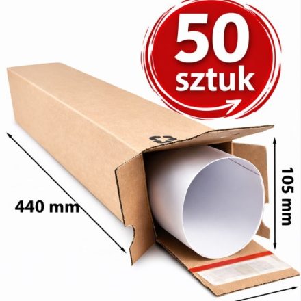 Boîte à tubes 105x105x440mm Carte postale pour les affiches 50 pcs