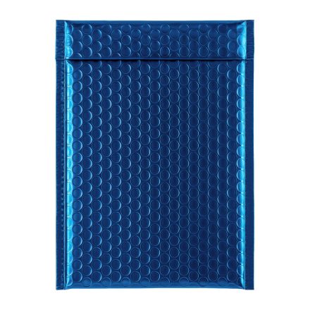 Enveloppes métalliques A5 170x215 mm bleu avec bande adhésive 100 pc