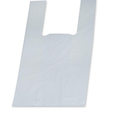 Publicité LDPE, sac en plastique blanc 30x55 cm, 50 pcs