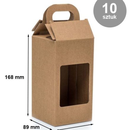 Boîtes en carton revêtues sur 1 pot 0,9 l 89x89x168 mm 10 pcs