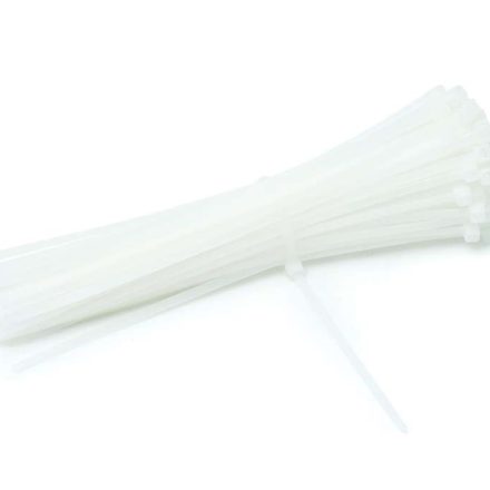 Bandes de câbles autobloquantes triticles blancs 200 x 3,6 mm 100 pc