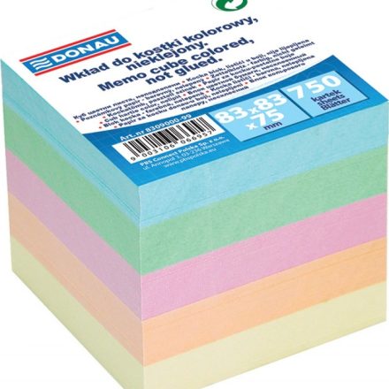 Cartes non collées Donau 83x83x75 mm, mélange de couleurs, 100 pcs