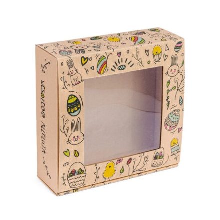 Boîte de Pâques avec fenêtre 250x240x80 mm pour les cadeaux