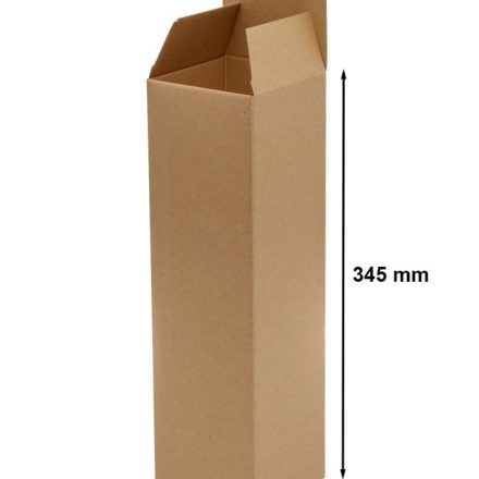 Boîte en carton pour bouteille de vin 100x100x345 mm F215 brun