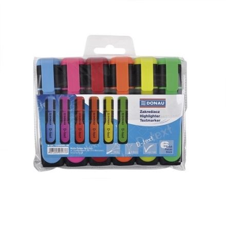Ensemble de traceurs fluorescents D-Text 6 pc mélange de couleurs dans le cas