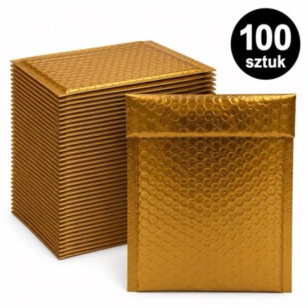 Enveloppe de bulles métalliques B6 140x170mm Café d'or décoratif 100 St.