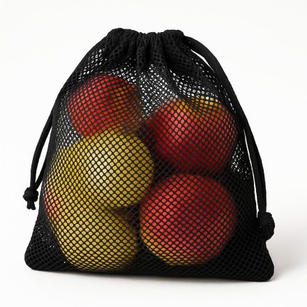 Sac de coton net noir 30x45 cm 58 g achats polyvalents