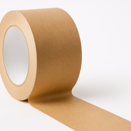 Bande d'emballage en papier dur avec adhésif brun 50 mm x 66 m