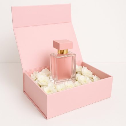 Élégante boîte-cadeau magnétique 200x130x60mm rose 900 g/m2
