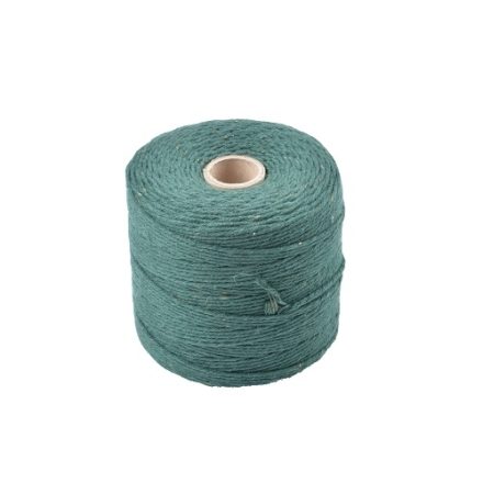 Cordon de coton vert 2 mm 350 m 500 g pour l'artisanat et l'emballage