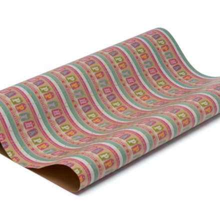 cadeau papier d'emballage brun Joyeux anniversaire en rouleau 70cm x 50m 60g