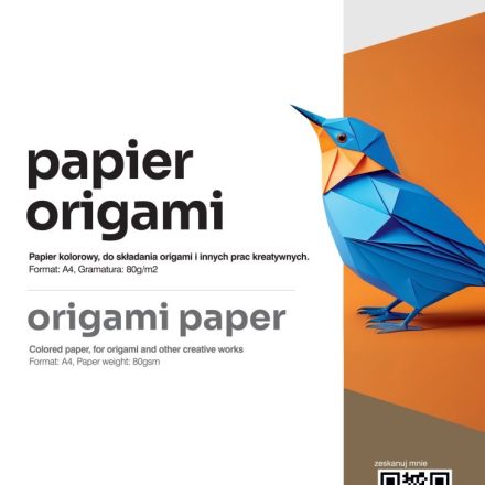 Papier couleur pour origami ORIGANEO Mélange A4 20 couleurs 100 Arche. 80 g/m2