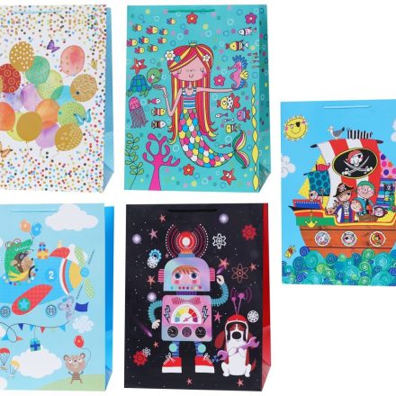 Sac cadeau Lux 36x30x54 cm, pirate pour les enfants, 210 g, 1 pcs