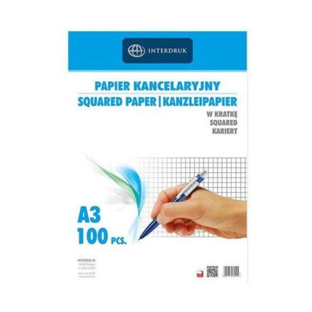 Papier de chancellerie A3 au carré, 60 g/m2, 100 Feuilles de notes