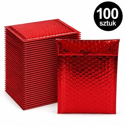 Enveloppe métallique 140x170mm B6 Enveloppe d'expédition rouge - 100 Art.