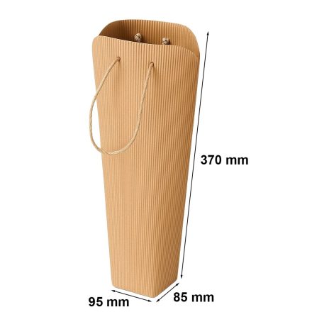 Sac cadeau de vin artisanal 95x85x370 ficelle
