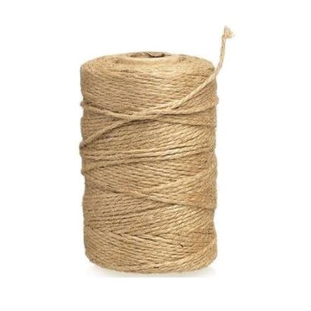 Cordon de jute brun naturel 2 mm 100 g, corde de jardin 31 m