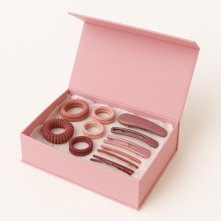Boîte cadeau magnétique en carton massif 220x160x80mm rose