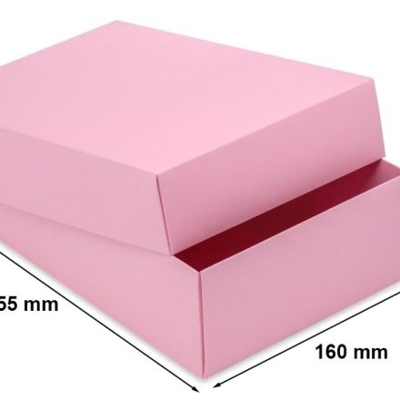 Boîte en carton décoratif 255x160x75 Poudre rose L