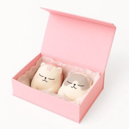 Boîte cadeau magnétique en carton massif 280x220x90 mm rose