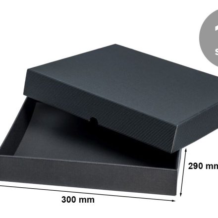 Boîtes en carton avec capuchon noir 290x300x50mm, 10 pc