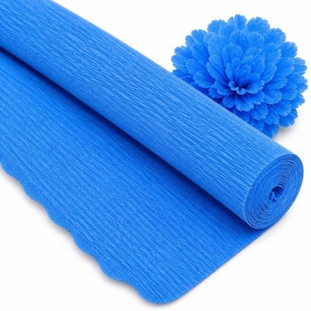 Crêpe italienne 180g Bleu 50cm/250cm Papier décoratif