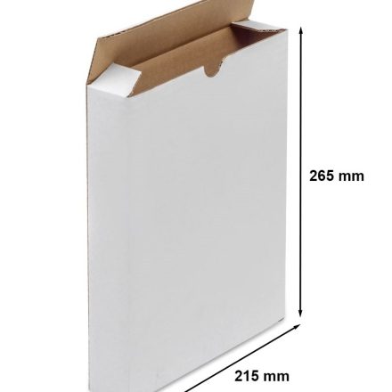 Boîte en carton F211 Fashion box plat 215x41x265 mm blanc
