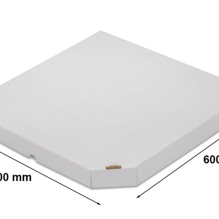 Boîte en carton pour pizza, boîte en carton 600x600x40mm blanc