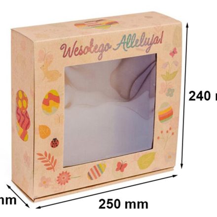 Carton avec fenêtre Hallelujah - Boîte de Pâques 250x240x80 mm